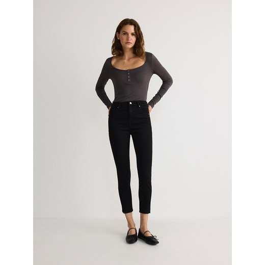 Reserved - Jeansy slim push up - czarny ze sklepu Reserved w kategorii Jeansy damskie - zdjęcie 179242627
