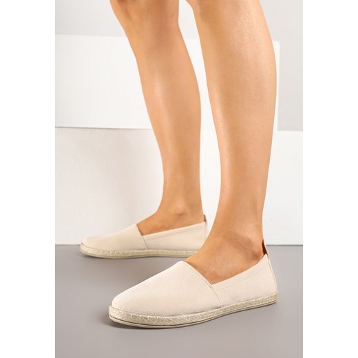 Beżowe Espadryle na Płaskiej Plecionej Podeszwie Juliatta ze sklepu born2be.pl w kategorii Espadryle damskie - zdjęcie 179246206