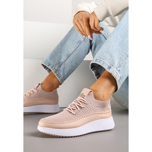 Różowe Buty Sportowe Sneakersy z Siateczkową Cholewką Helazia ze sklepu renee.pl w kategorii Buty sportowe damskie - zdjęcie 179247846
