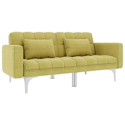 Rozkładana dwuosobowa zielona sofa - Kvetos 2D ze sklepu Edinos.pl w kategorii Sofy i kanapy - zdjęcie 179251489