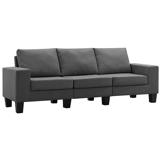 Ponadczasowa trzyosobowa ciemnoszara sofa - Magnex 3Q ze sklepu Edinos.pl w kategorii Sofy i kanapy - zdjęcie 179251729