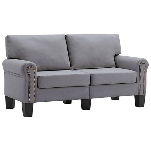 Luksusowa dwuosobowa sofa jasnoszara - Dionas 2X ze sklepu Edinos.pl w kategorii Sofy i kanapy - zdjęcie 179251839