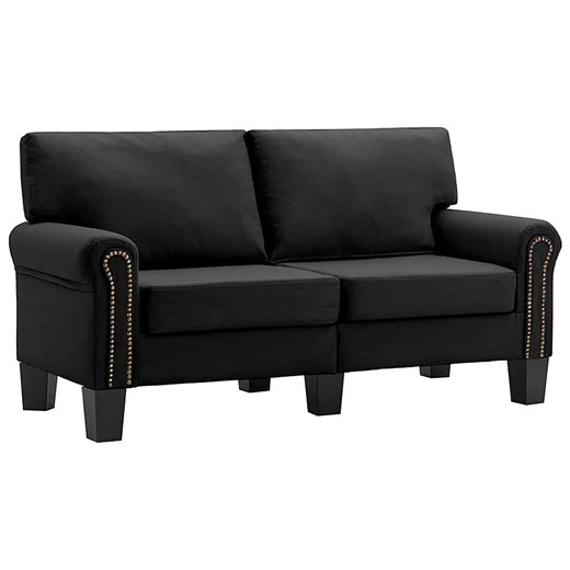 Luksusowa dwuosobowa sofa czarna - Dionas 2X ze sklepu Edinos.pl w kategorii Sofy i kanapy - zdjęcie 179251869