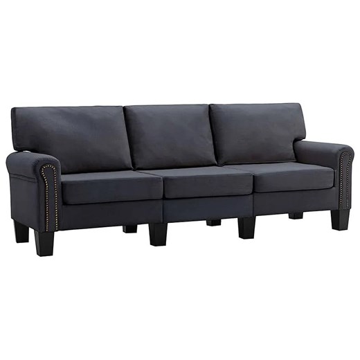 Luksusowa trzyosobowa ciemnoszara sofa - Dionas 3X ze sklepu Edinos.pl w kategorii Sofy i kanapy - zdjęcie 179251879