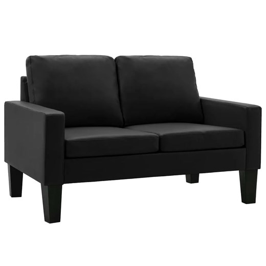 Nowoczesna czarna sofa dwuosobowa - Revex 2X ze sklepu Edinos.pl w kategorii Sofy i kanapy - zdjęcie 179252205