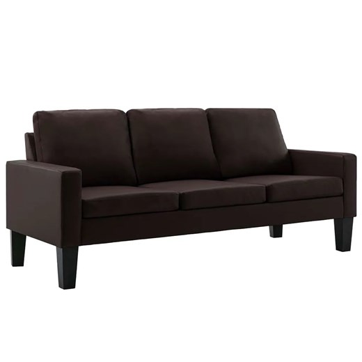 Brązowa tapicerowana sofa do salonu - Revex 3X ze sklepu Edinos.pl w kategorii Sofy i kanapy - zdjęcie 179252237