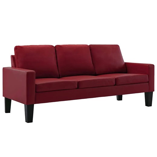 Bordowa nowoczesna tapicerowana sofa - Revex 3X ze sklepu Edinos.pl w kategorii Sofy i kanapy - zdjęcie 179252245