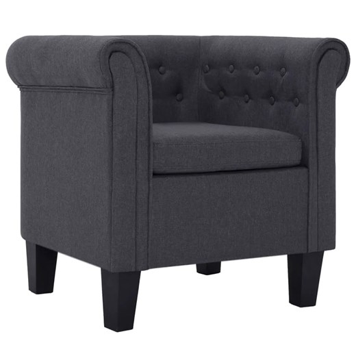 Ciemnoszary fotel klubowy - Xala ze sklepu Edinos.pl w kategorii Portfele męskie - zdjęcie 179252329