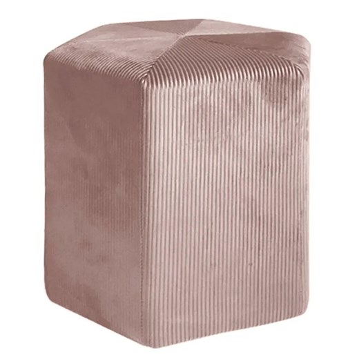 Sztruksowa pufa różowa - Adi ze sklepu Edinos.pl w kategorii Pufy i siedziska - zdjęcie 179252617