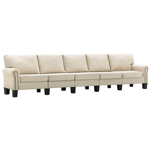 5-osobowa kremowa sofa dekoracyjna - Dionas 5X ze sklepu Edinos.pl w kategorii Sofy i kanapy - zdjęcie 179253348