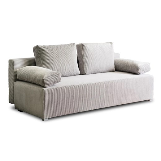 Jasnoszara rozkładana sofa z pojemnikiem - Ardala ze sklepu Edinos.pl w kategorii Sofy i kanapy - zdjęcie 179255926