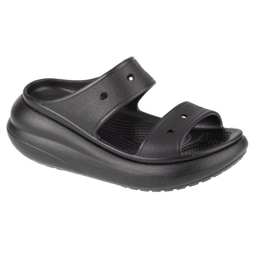 Klapki Crocs Classic Crush Sandal 207670-001 czarne ze sklepu ButyModne.pl w kategorii Klapki damskie - zdjęcie 179256235