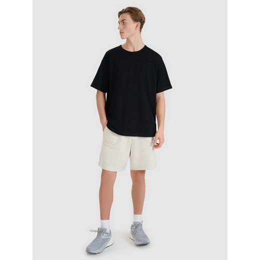 T-shirt oversize uniseks 4F 4FWSS25TTSHU1972 - czarny ze sklepu Sportstylestory.com w kategorii T-shirty męskie - zdjęcie 179257299