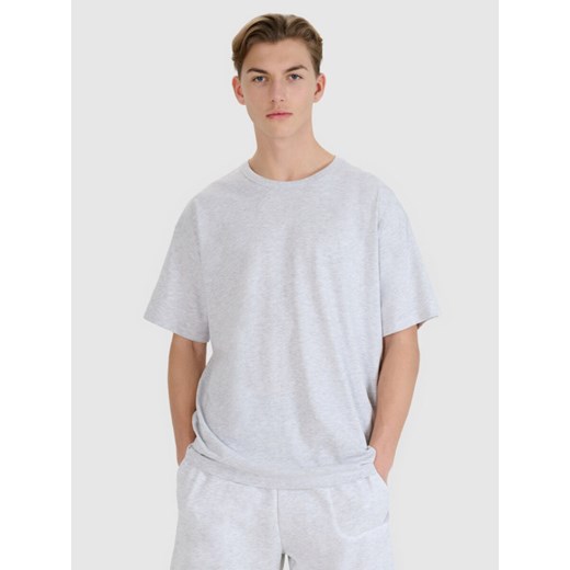 T-shirt oversize uniseks 4F 4FWSS25TTSHU1972 - szary ze sklepu Sportstylestory.com w kategorii T-shirty męskie - zdjęcie 179257307