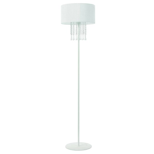 Podłogowa lampa stojąca w stylu glamour E421-Larma - biały ze sklepu Edinos.pl w kategorii Lampy podłogowe - zdjęcie 179258608