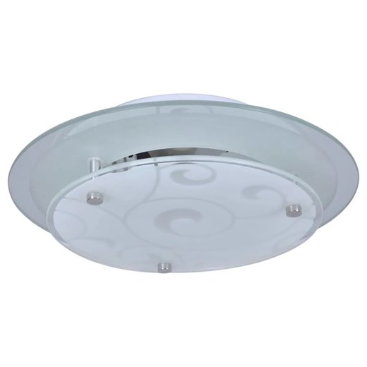 Okrągła szklana lampa sufitowa z wzorem - E965-Serella ze sklepu Edinos.pl w kategorii Lampy sufitowe - zdjęcie 179258767