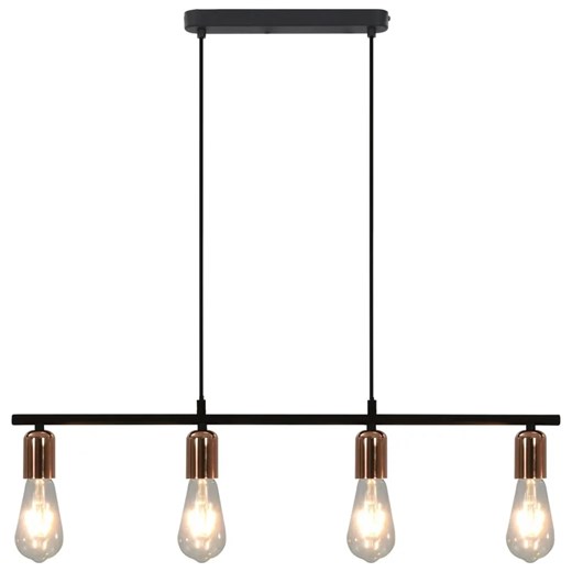Czarno-miedziana lampa wisząca nad stół - EX80-Tungo ze sklepu Edinos.pl w kategorii Lampy wiszące - zdjęcie 179258945