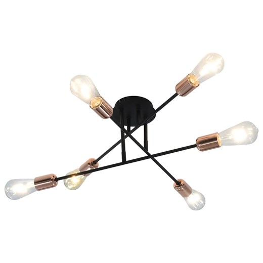 Czarno-miedziana ruchoma lampa sufitowa - EX85-Meldun ze sklepu Edinos.pl w kategorii Lampy sufitowe - zdjęcie 179258957