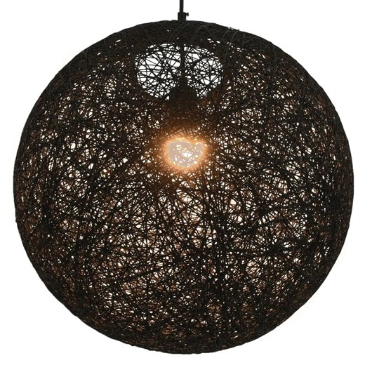 Czarna okrągła lampa wisząca w stylu boho - EX107-Enders ze sklepu Edinos.pl w kategorii Lampy wiszące - zdjęcie 179258998