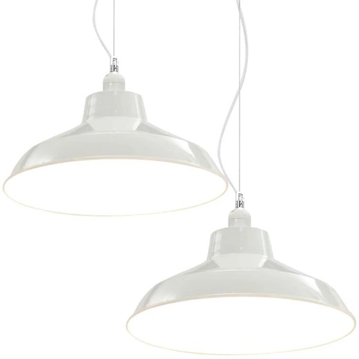 Biała loftowa lampa wisząca 2 sztuki - EX155-Mafis ze sklepu Edinos.pl w kategorii Lampy wiszące - zdjęcie 179259118