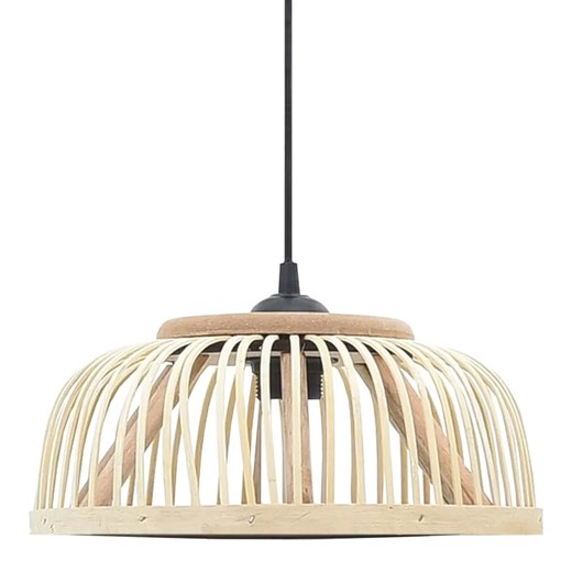 Jasnobrązowa lampa wisząca z drewna - EX219-Ablo ze sklepu Edinos.pl w kategorii Lampy wiszące - zdjęcie 179259256