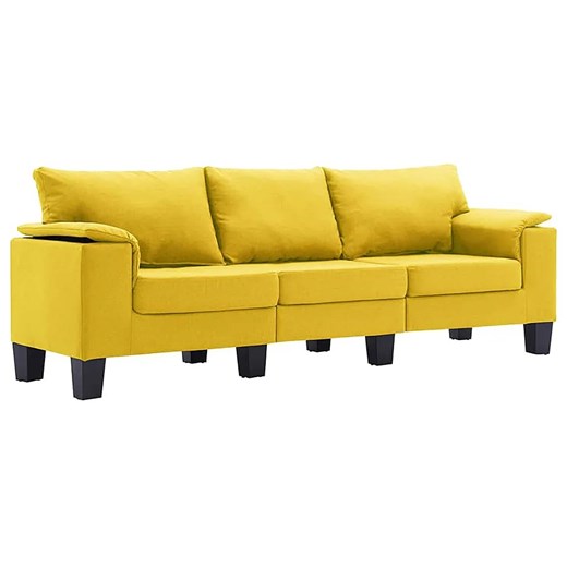 Trzyosobowa ekskluzywna żółta sofa - Ezof 3Q ze sklepu Edinos.pl w kategorii Sofy i kanapy - zdjęcie 179259326