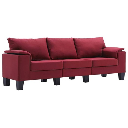 3-osobowa sofa z podłokietnikami winna czerwień - Ezof 3Q ze sklepu Edinos.pl w kategorii Sofy i kanapy - zdjęcie 179259327