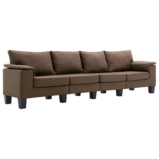 4-osobowa sofa brązowa z podłokietnikami - Ezof 4Q ze sklepu Edinos.pl w kategorii Sofy i kanapy - zdjęcie 179259337