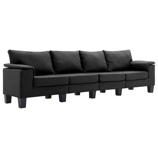 4-osobowa sofa czarna z podłokietnikami - Ezof 4Q ze sklepu Edinos.pl w kategorii Sofy i kanapy - zdjęcie 179259347