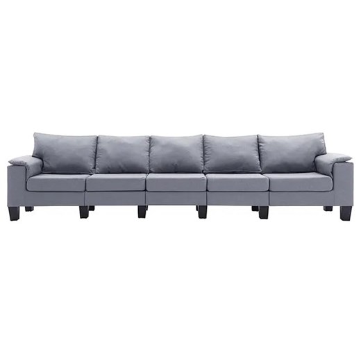 Pięcioosobowa jasnoszara sofa z podłokietnikami - Ekilore 5Q Elior One Size Edinos.pl
