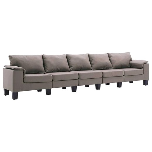 Pięcioosobowa sofa taupe z podłokietnikami - Ezof 5Q ze sklepu Edinos.pl w kategorii Sofy i kanapy - zdjęcie 179259377