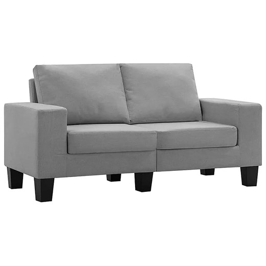 Ponadczasowa dwuosobowa jasnoszara sofa - Magnex 2Q ze sklepu Edinos.pl w kategorii Sofy i kanapy - zdjęcie 179259387