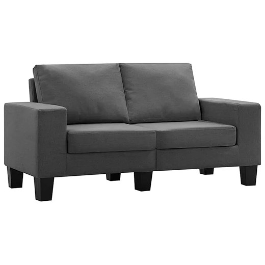 Ponadczasowa dwuosobowa ciemnoszara sofa - Magnex 2Q ze sklepu Edinos.pl w kategorii Sofy i kanapy - zdjęcie 179259397