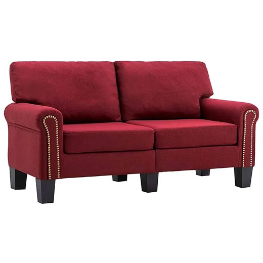 Luksusowa dwuosobowa sofa czerwone wino - Dionas 2X ze sklepu Edinos.pl w kategorii Sofy i kanapy - zdjęcie 179259516