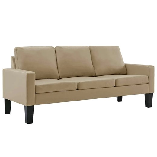 Tapicerowana sofa w kolorze cappuccino - Revex 3X ze sklepu Edinos.pl w kategorii Sofy i kanapy - zdjęcie 179259719