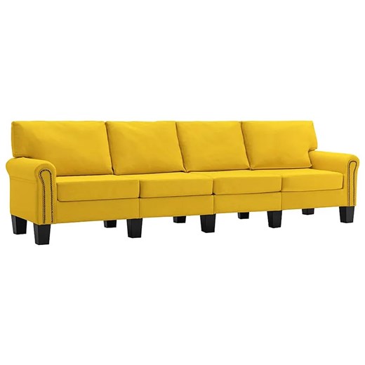 Czteroosobowa żółta sofa - Dionas 4X ze sklepu Edinos.pl w kategorii Sofy i kanapy - zdjęcie 179260168