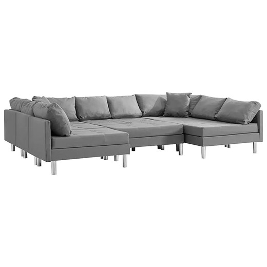 Sofa modułowa z jasnoszarej tkaniny - Basket ze sklepu Edinos.pl w kategorii Sofy i kanapy - zdjęcie 179260267