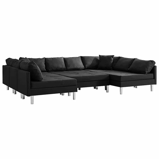 Czarna sofa modułowa z tkaniny - Basket 9Q ze sklepu Edinos.pl w kategorii Narożniki - zdjęcie 179260278