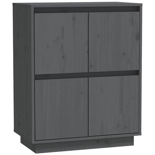 Szara minimalistyczna szafka z litego drewna - Monako ze sklepu Edinos.pl w kategorii Szafy - zdjęcie 179261419