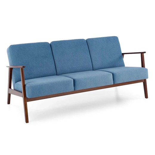 Niebieska trzyosobowa sofa w stylu vintage - Alexander 5X ze sklepu Edinos.pl w kategorii Sofy i kanapy - zdjęcie 179262107
