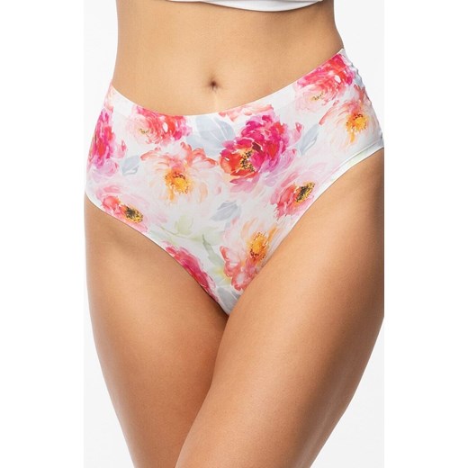 Julimex figi damskie brazyliany Peony Simple Brasil Maxi, Kolor biały-kwiaty, Rozmiar XXL, Julimex ze sklepu Intymna w kategorii Majtki damskie - zdjęcie 179264487