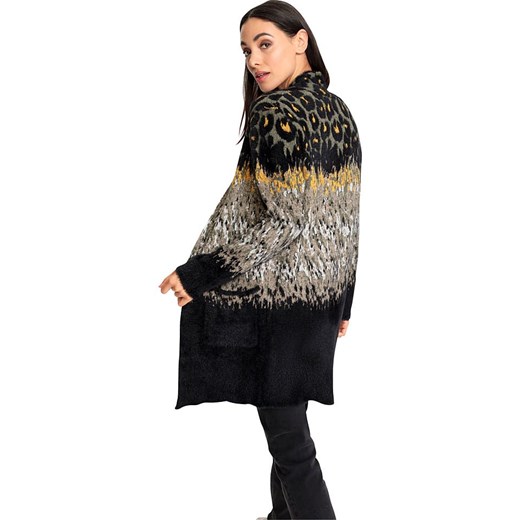 Sweter damski zielony Heine casual z dekoltem w serek 