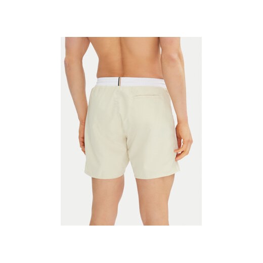 BOSS Szorty kąpielowe Starfish 50514429 Écru Regular Fit L MODIVO