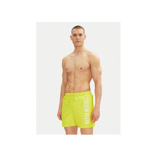 Calvin Klein Swimwear Szorty kąpielowe KM0KM01092 Żółty Regular Fit M MODIVO