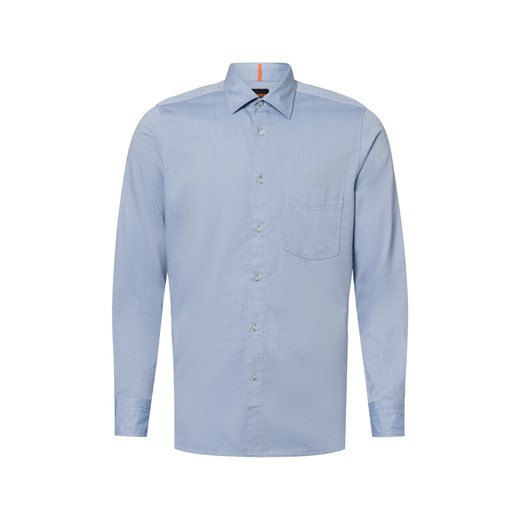 BOSS Orange Męska koszula casual - Remiton Mężczyźni Regular Fit Bawełna jasnoniebieski wzorzysty ze sklepu vangraaf w kategorii Koszule męskie - zdjęcie 179267209