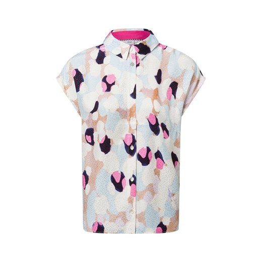 Nümph Bluzka damska z krótkim rękawem - Nugracie Kobiety wiskoza écru wzorzysty ze sklepu vangraaf w kategorii Bluzki damskie - zdjęcie 179267227