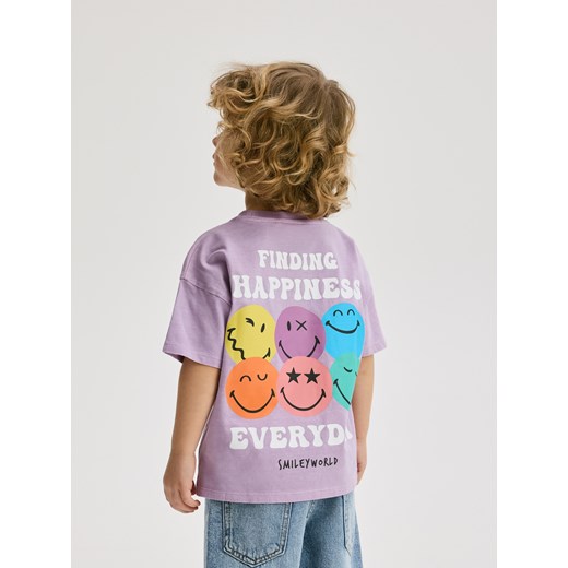 Reserved - T-shirt SmileyWorld® - fioletowy Reserved 92 (1 Reserved