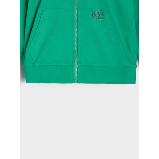 Sinsay - Bluza z kapturem na zamek - zielony Sinsay 116 Sinsay