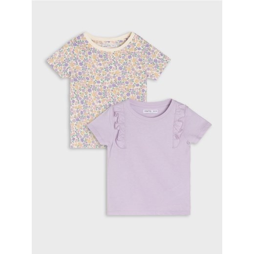 Sinsay - Koszulki z krótkim rękawem 2 pack - kremowy - id: 194DJ-02X - marki Sinsay - 179269917 Sinsay - Koszulki z krótkim rękawem 2 pack - kremowy ze sklepu Sinsay w kategorii Kaftaniki i bluzki - zdjęcie 179269917