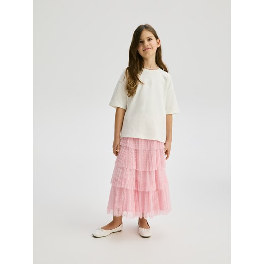Reserved - Tiulowa spódnica - różowy Reserved 146/152 (10-11 lat) Reserved